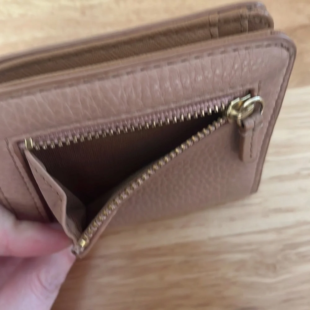 Fossil Sydney Bifold‎ Wallet Credit Card Case Leather Tan Camel 1954
